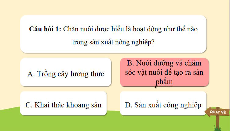 Trò chơi khởi động Công nghệ 7 Bài 9