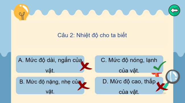 Game khởi động Khoa học 4 Bài 12