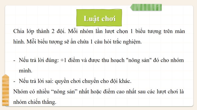 Game khởi động Khoa học 4 Bài 3