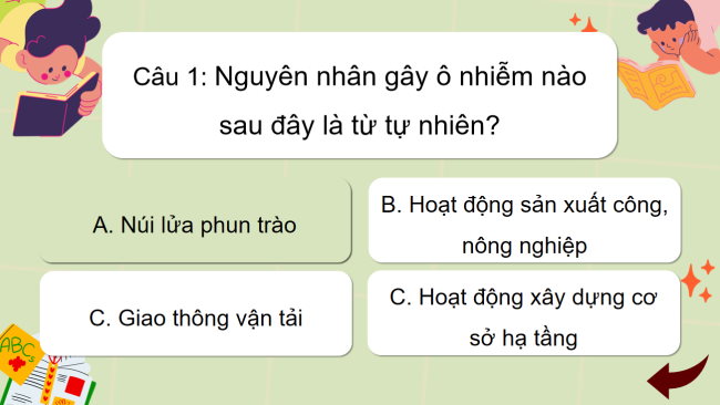 Game khởi động Khoa học 4 Bài 5