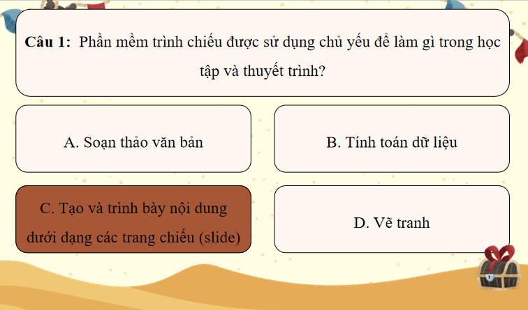 Trò chơi khởi động Tin học 7 Bài 11