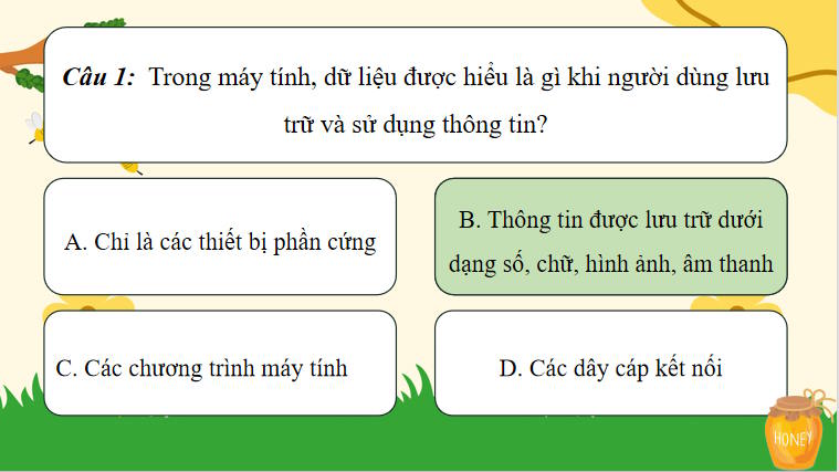 Trò chơi khởi động Tin học 7 Bài 3