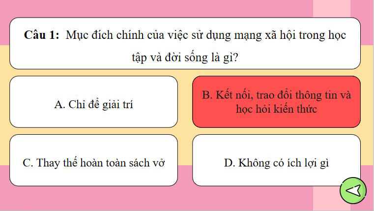 Trò chơi khởi động Tin học 7 Bài 4