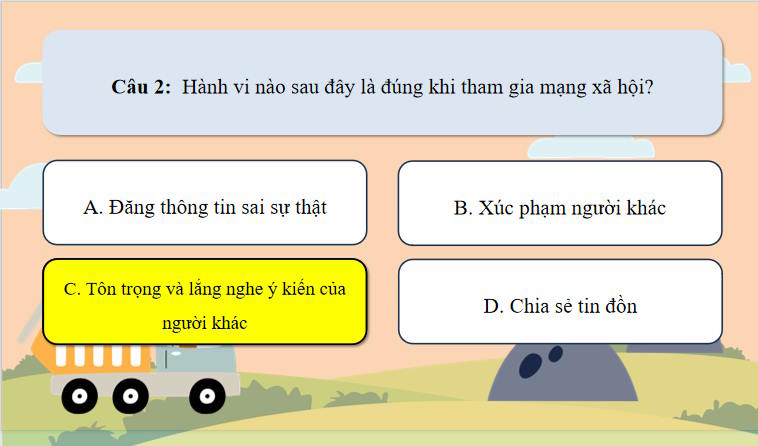 Trò chơi khởi động Tin học 7 Bài 5