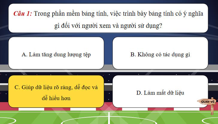 Trò chơi khởi động Tin học 7 Bài 9