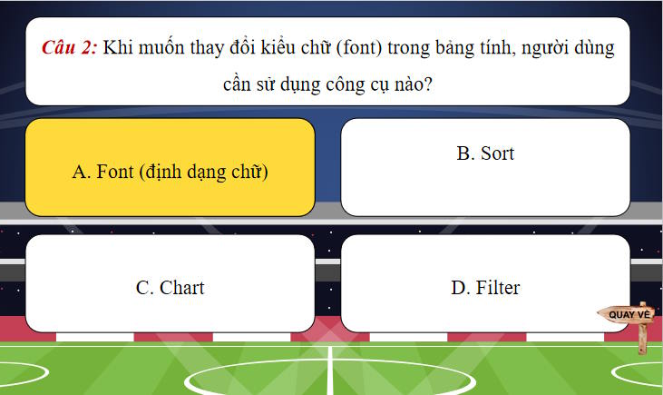 Trò chơi khởi động Tin học 7 Bài 9