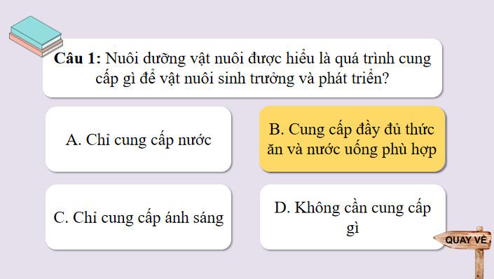 Trò chơi khởi động Công nghệ 7 Bài 10