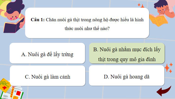 Trò chơi khởi động Công nghệ 7 Bài 12