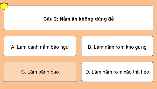 Game khởi động Khoa học 4 Bài 20