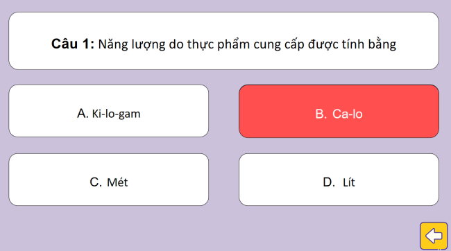 Game khởi động Khoa học 4 Bài 23