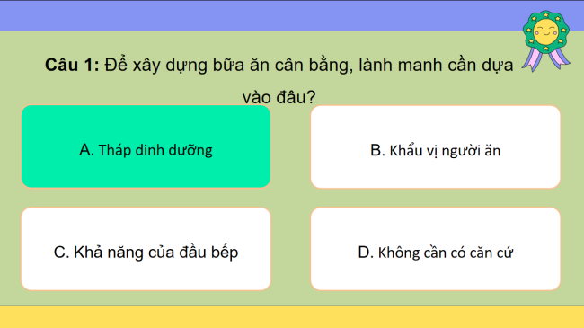 Game khởi động Khoa học 4 Bài 24