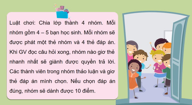 Game khởi động Khoa học 4 Bài 25