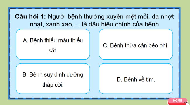 Game khởi động Khoa học 4 Bài 25