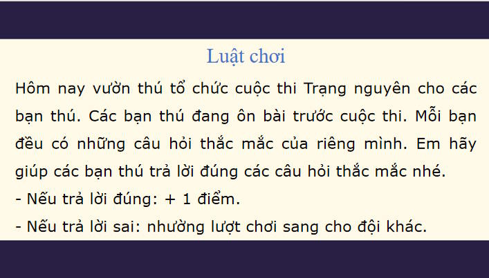 Trò chơi khởi động Toán 8 Bài 10