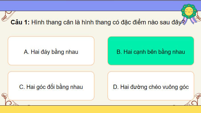 Trò chơi khởi động Toán 8 Bài 11