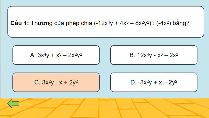 Trò chơi khởi động Toán 8 Bài 5