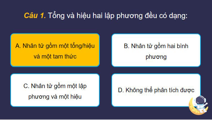 Trò chơi khởi động Toán 8 Bài 8