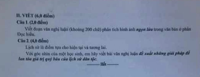 Đề thi vào lớp 10 môn Văn Nghệ An 2026