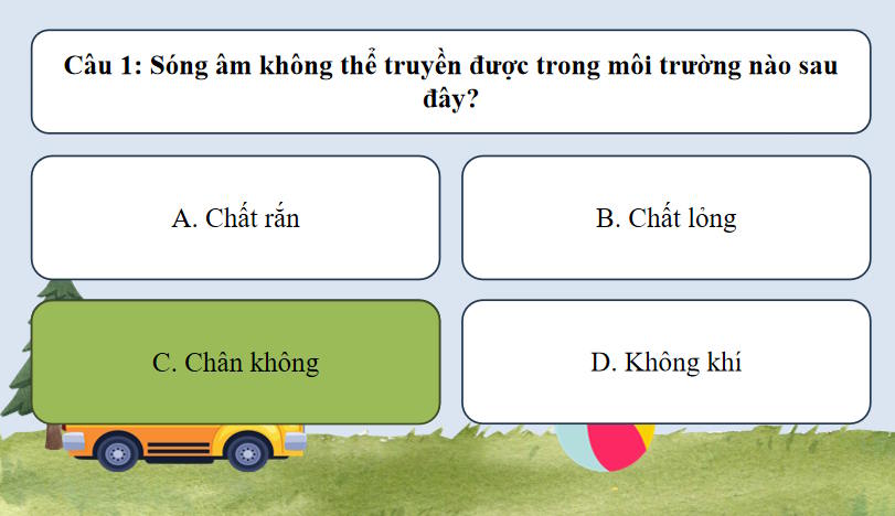 Trò chơi khởi động KHTN 7 Bài 12