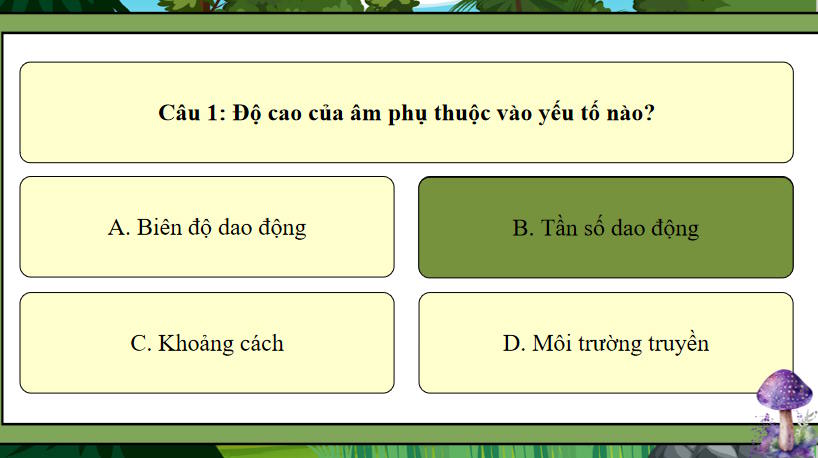 Trò chơi khởi động KHTN 7 Bài 13