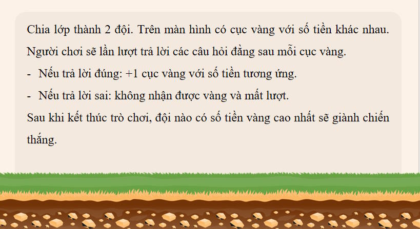 Trò chơi khởi động KHTN 7 Bài 2