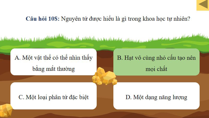 Trò chơi khởi động KHTN 7 Bài 2