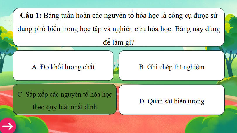 Trò chơi khởi động KHTN 7 Bài 4