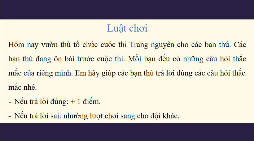 Trò chơi khởi động KHTN 7 Bài 5