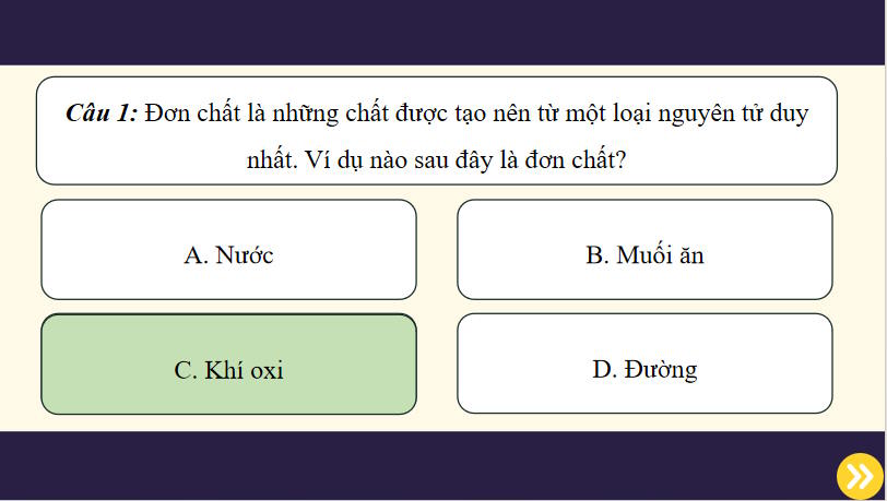 Trò chơi khởi động KHTN 7 Bài 5