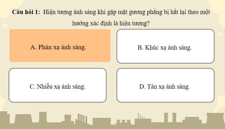 Game khởi động KHTN 7 Bài 16