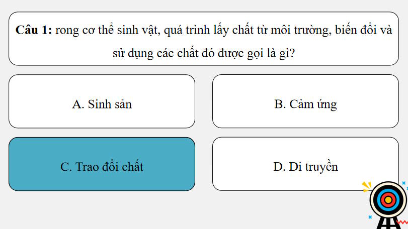 Game khởi động KHTN 7 Bài 21