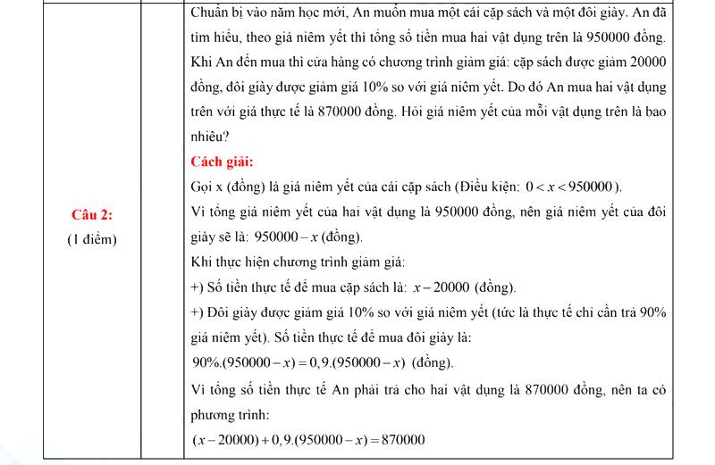 Đáp án đề thi vào lớp 10 môn Toán Bắc Ninh 2026