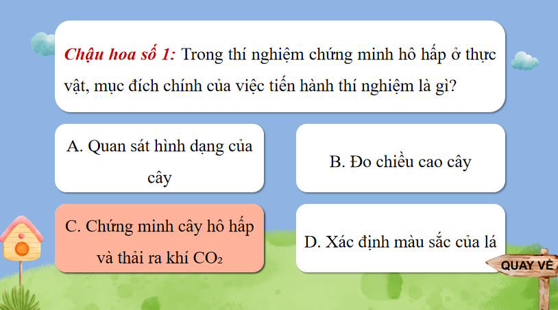 Game khởi động Khoa học tự nhiên 7 Bài 27