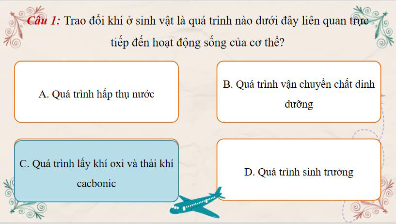 Game khởi động Khoa học tự nhiên 7 Bài 28