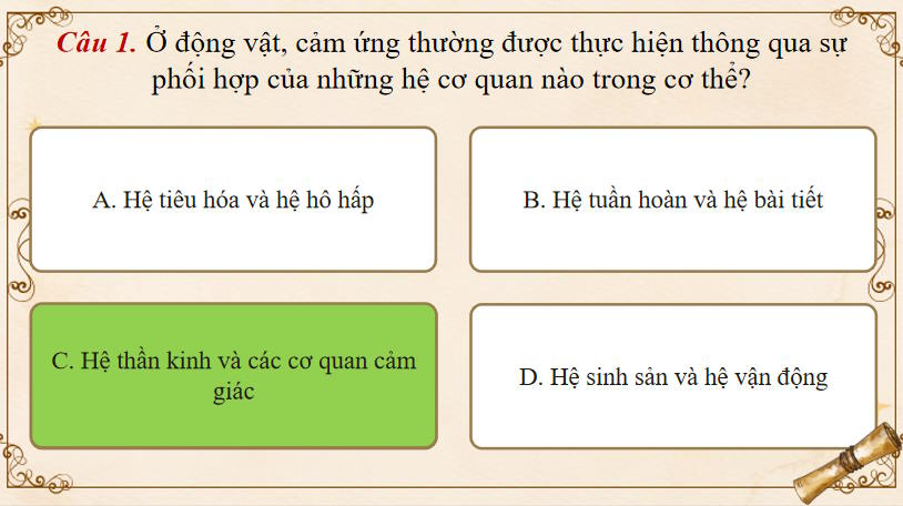 Game khởi động Khoa học tự nhiên 7 Bài 33
