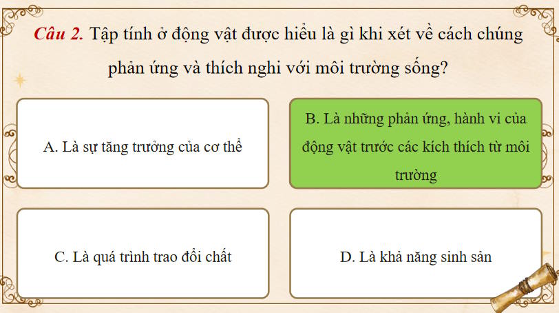 Game khởi động Khoa học tự nhiên 7 Bài 33