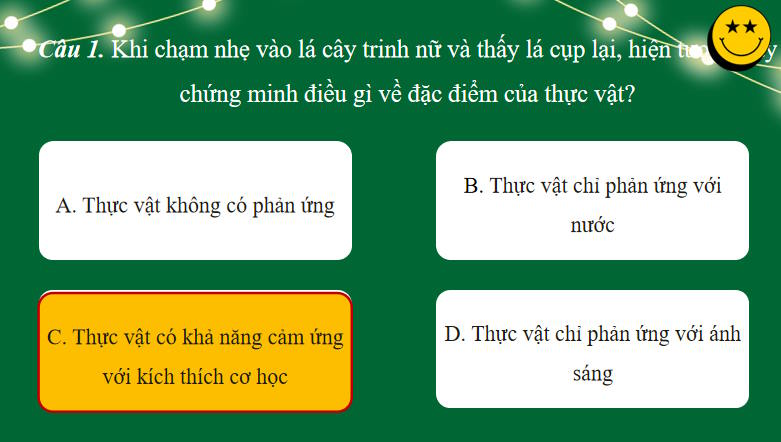 Game khởi động Khoa học tự nhiên 7 Bài 35
