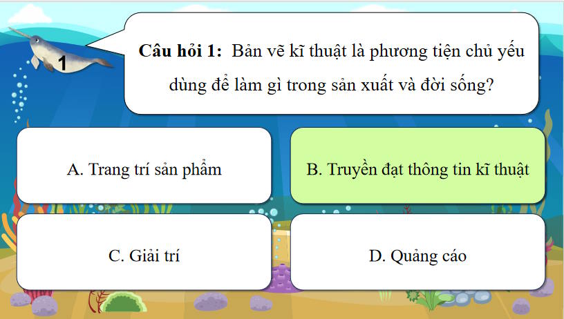 Trò chơi khởi động Công nghệ 8 Bài 1