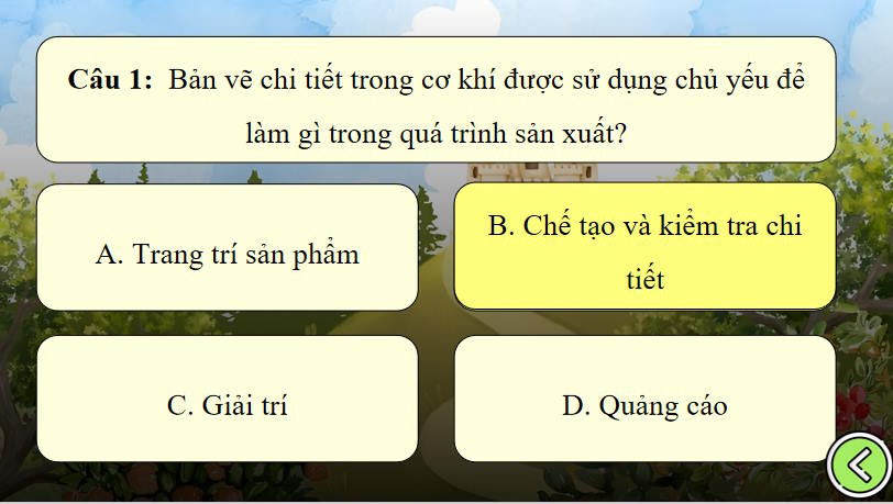 Trò chơi khởi động Công nghệ 8 Bài 3