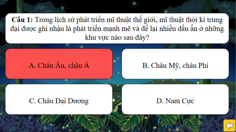 Trò chơi khởi động Mĩ thuật 7 Bài 1