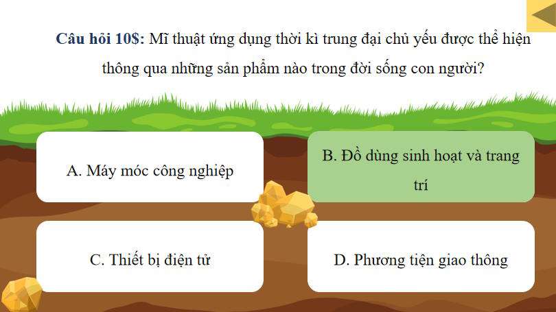 Trò chơi khởi động Mĩ thuật 7 Bài 2