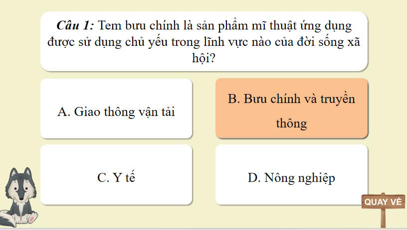 Trò chơi khởi động Mĩ thuật 7 Bài 4