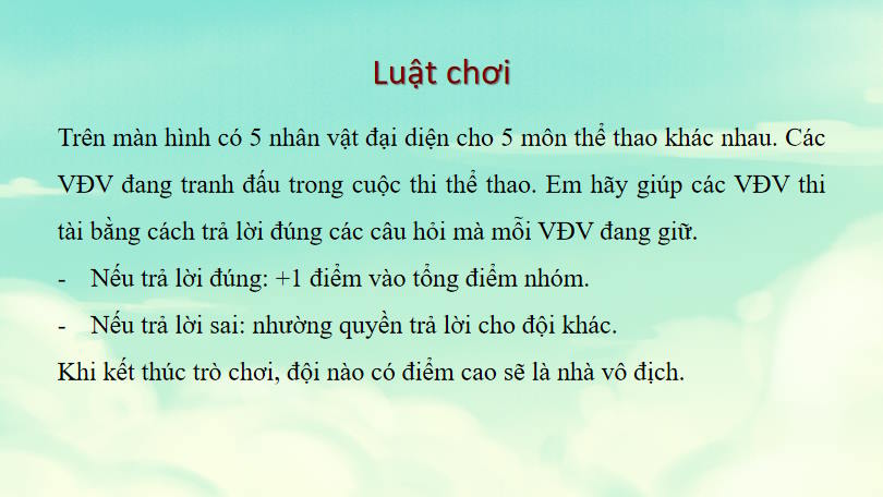 Trò chơi khởi động Mĩ thuật 7 Bài 5