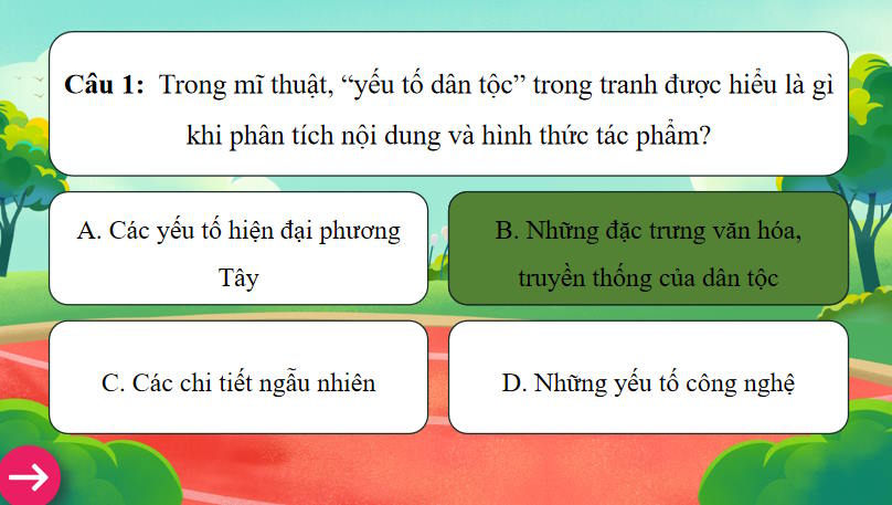 Trò chơi khởi động Mĩ thuật 7 Bài 5