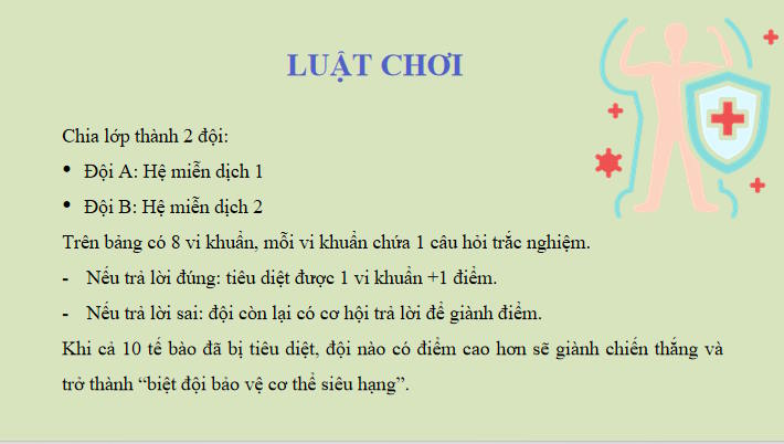 Trò chơi khởi động Công nghệ 8 Bài 10