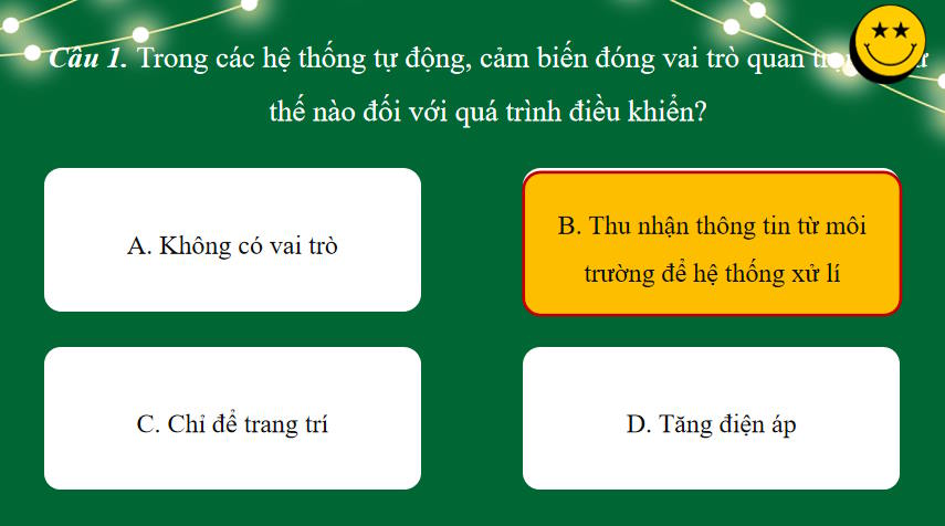 Trò chơi khởi động Công nghệ 8 Bài 15