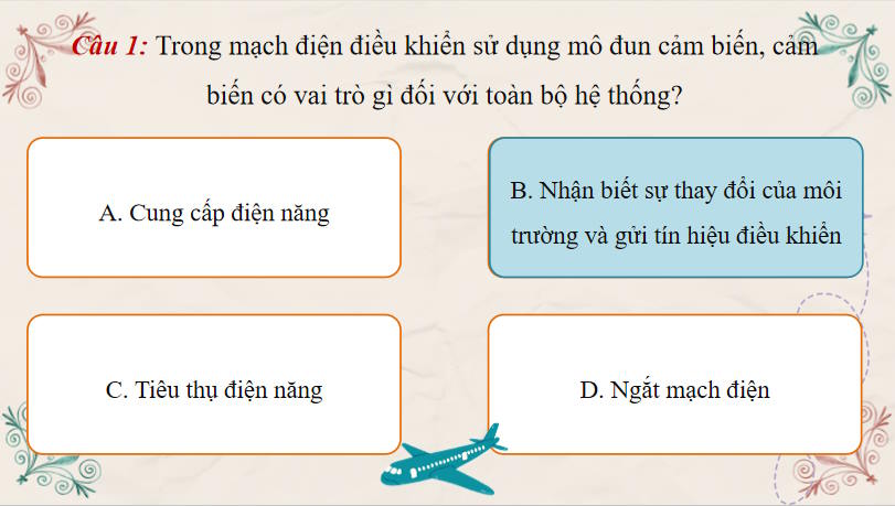 Trò chơi khởi động Công nghệ 8 Bài 16