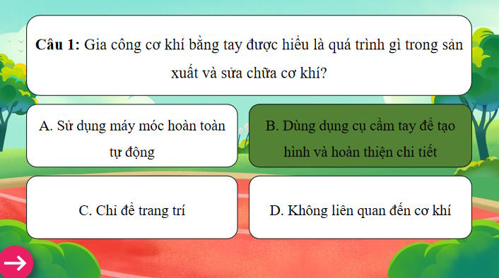 Trò chơi khởi động Công nghệ 8 Bài 8