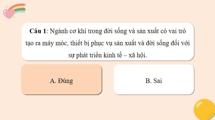 Trò chơi khởi động Công nghệ 8 Bài 9