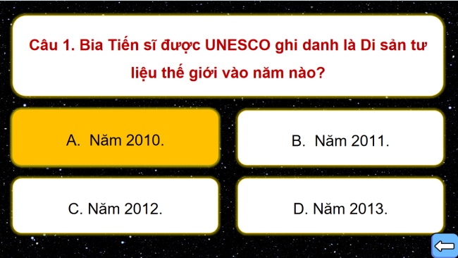 Game khởi động Lịch sử - Địa lí 4 Bài 13